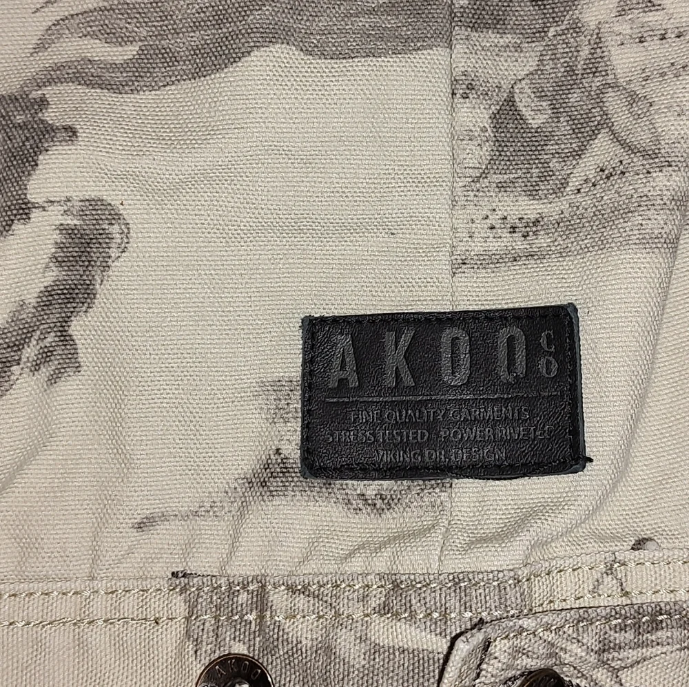 AKOO Gray / Cream Men's Trucker Jacket